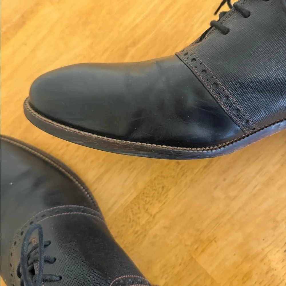 Cole Haan Williams Casual Saddle Men's Size 8.5 Black Lace up Oxfords C14389